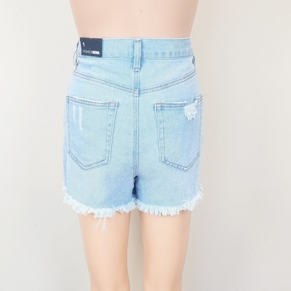 Fashion Nova Decades Ago Distressed Jeans Shorts - Picture 5 of 11